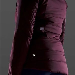 Lululemon Down For It All Jacket burgandy Size 0